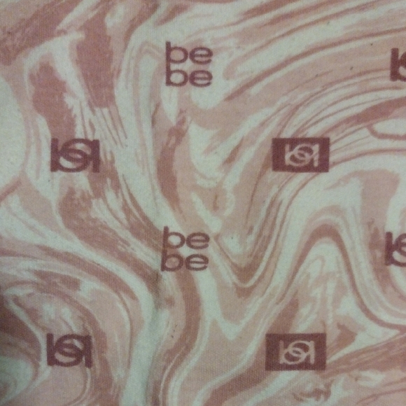 Bebe Pink and Brown Long Sleeve Bodysuit​​ - Picture 3 of 3